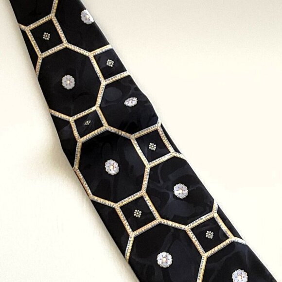 NEW VINTAGE BRIONI TIE NEIMAN MARCUS 100% SETA-SILK WITH BOX HAND MADE ITALY - Picture 9 of 14